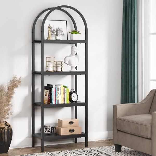 4 tier open bookshelf