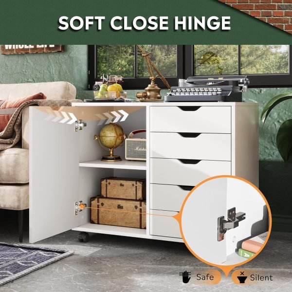 5 drawer wood cabinet