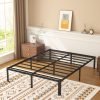 14 inch full size bed frame with rounded corner legs
