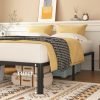 14 inch full size bed frame with rounded corner legs