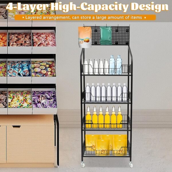 4 tier basket display