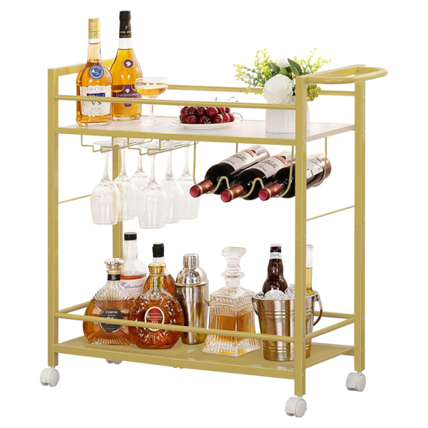 2 tier wine cart