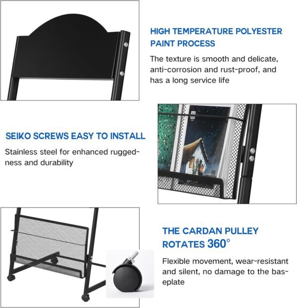 4 tier magazine display stand