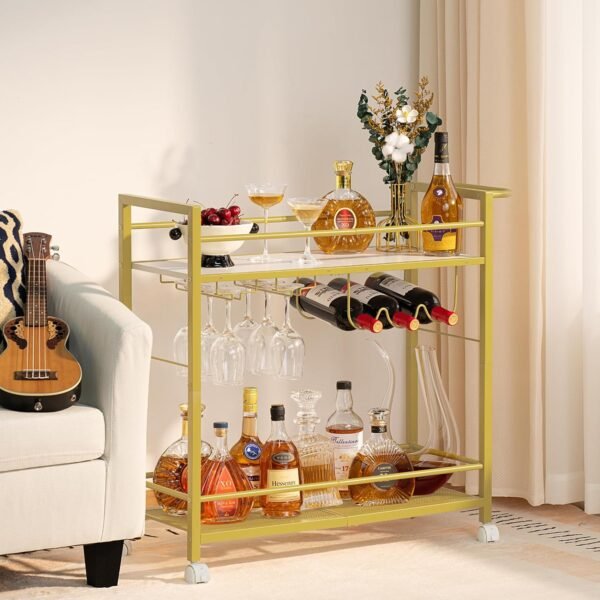 2 tier wine cart