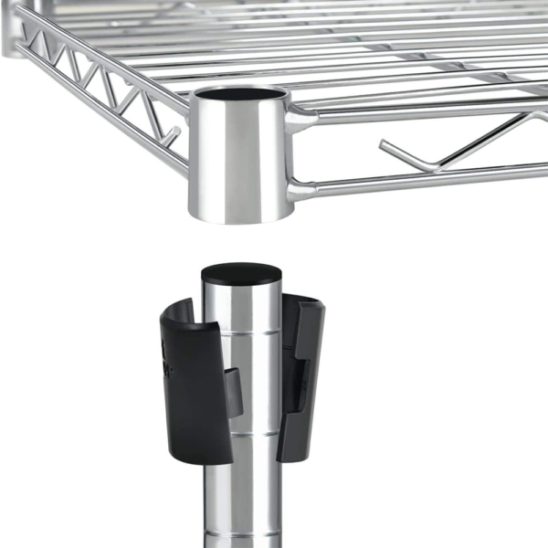 3 tier wire shelving with castors