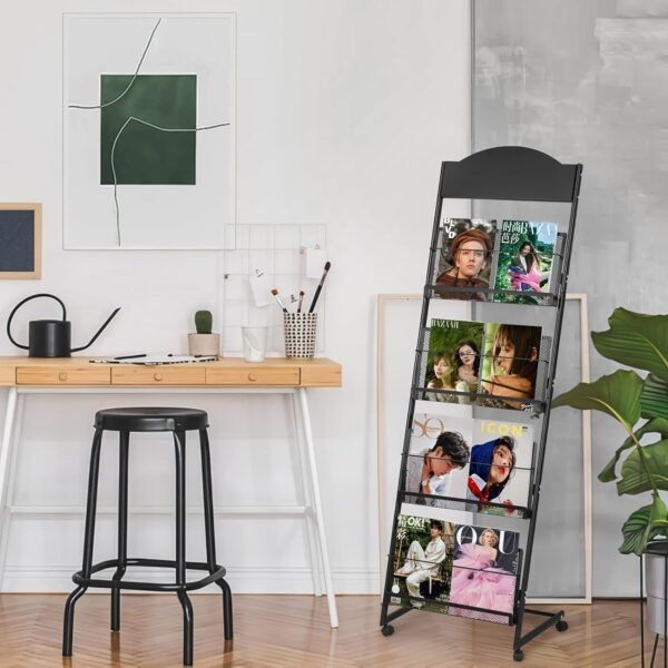 4 tier magazine display stand