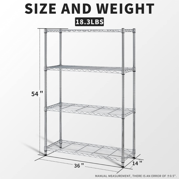 4 tier wire shelving black (copy)