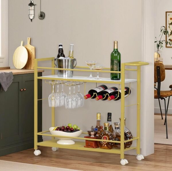 2 tier wine cart