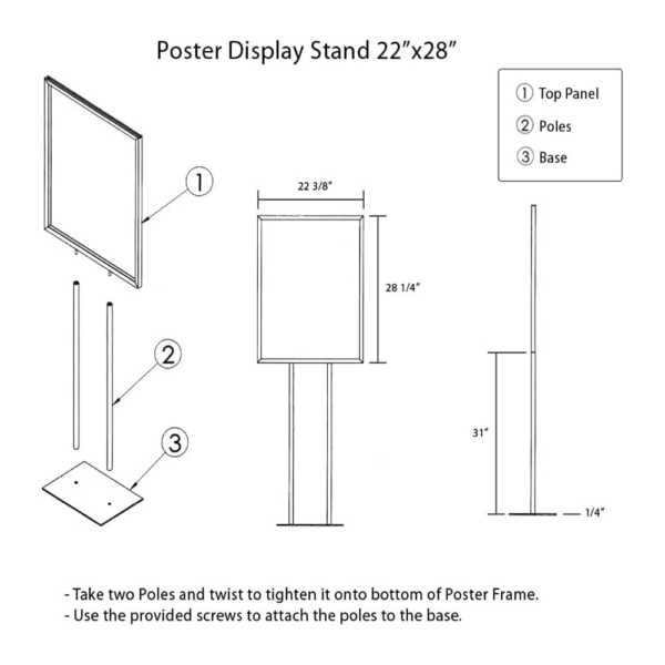 22" x 28" bulletin sign holder (copy)