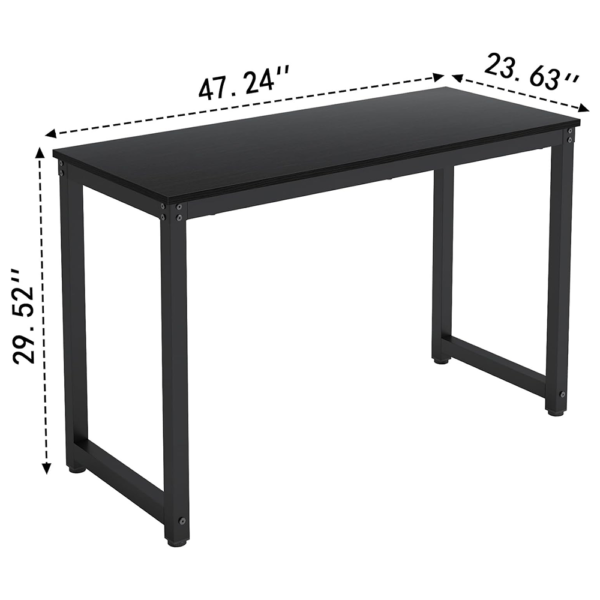 small space computer desk black