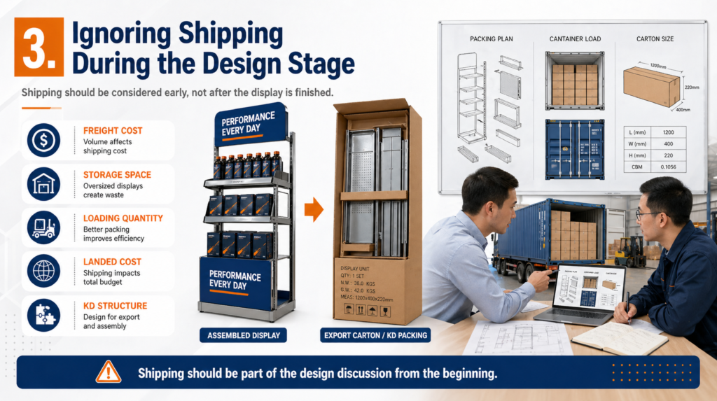 ingoring the shipping during the design stage