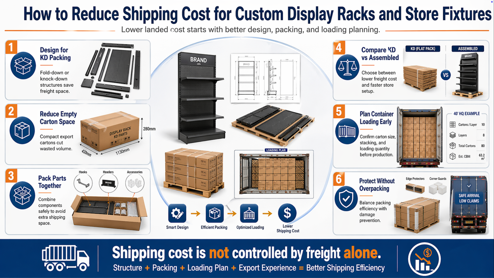 How to Reduce Shipping Cost for Custom Display Racks and Store Fixtures ...