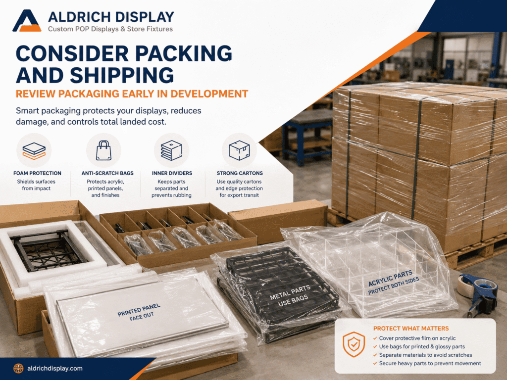 consider the packing and shipping