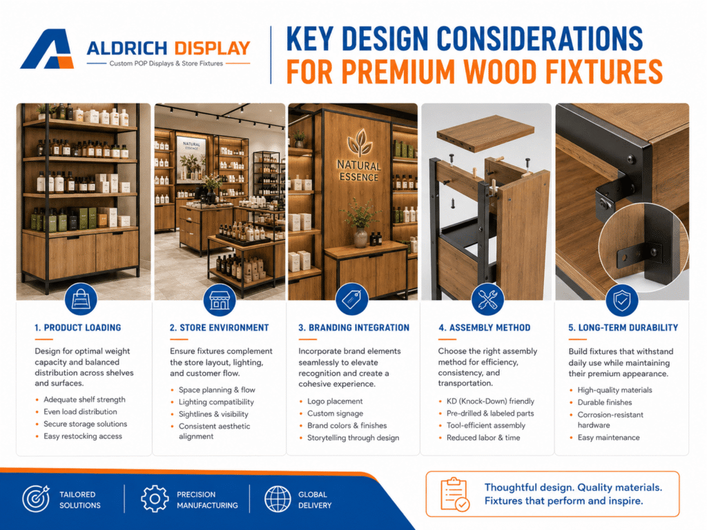 key design considerations for premium wood fixtures