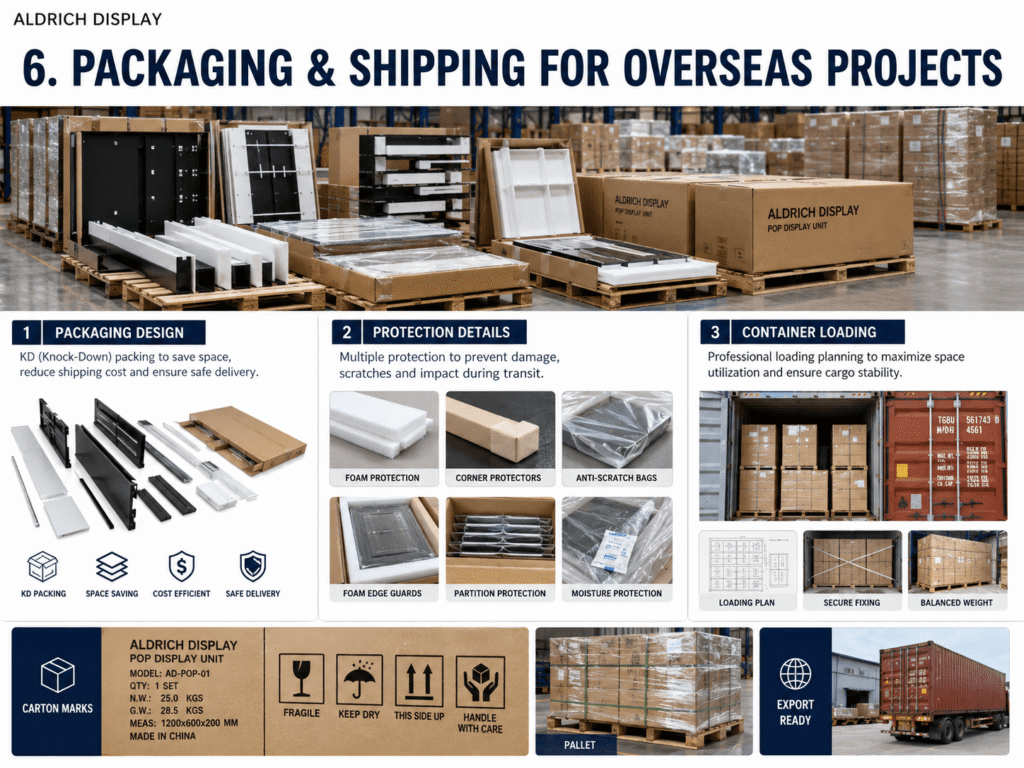 packaging & shipping for overseas projects