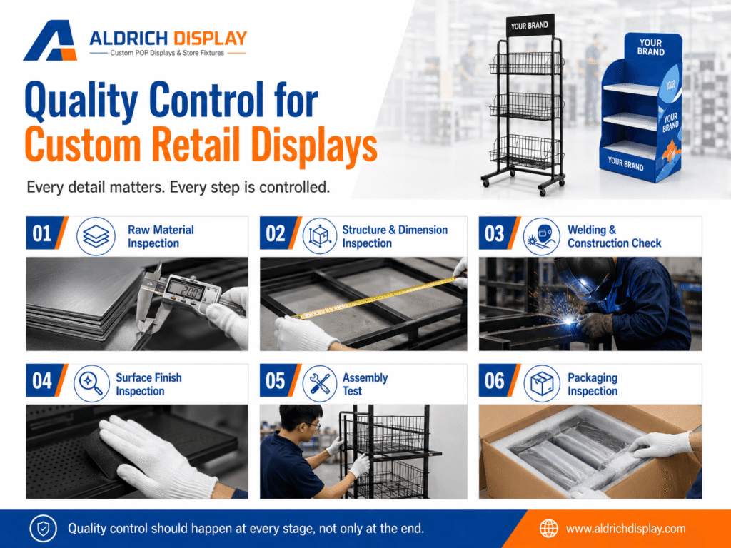 quality control for custom retail displays